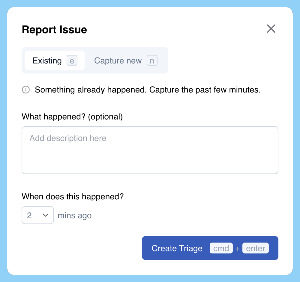 Sailfish AI - Report Issue Modal